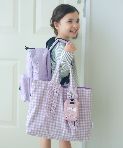 green label relaxing(グリーンレーベルリラクシング)の「レッスントート(ギンガム) / キッズ(トートバッグ・キッズ・ライトブルー/ライラック・FREE)」の3枚目の写真