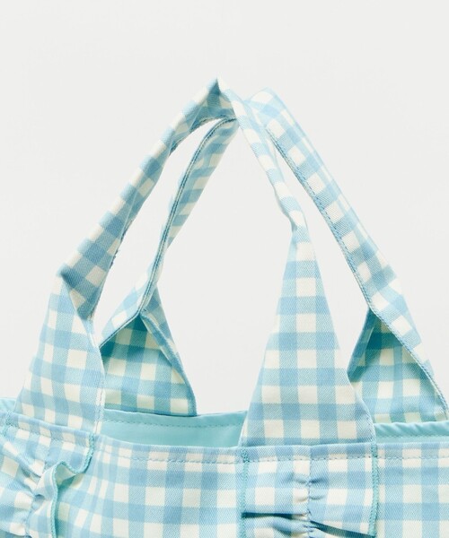 green label relaxing(グリーンレーベルリラクシング)の「レッスントート(ギンガム) / キッズ(トートバッグ・キッズ・ライトブルー/ライラック・FREE)」の7枚目の写真