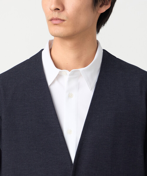 COMME CA ISM（コムサイズム）の「【セットアップ対応】デニムライクストレッチ ノーカラージャケット（スーツジャケット・メンズ・ネイビー/ブラック・LARGE/MEDIUM/SMALL）」の14枚目の写真