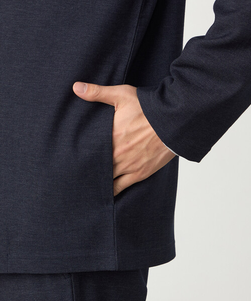 COMME CA ISM（コムサイズム）の「【セットアップ対応】デニムライクストレッチ ノーカラージャケット（スーツジャケット・メンズ・ネイビー/ブラック・LARGE/MEDIUM/SMALL）」の16枚目の写真