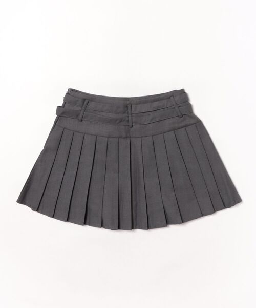 Narcissus（ナルシス）の「ベルトプリーツミニスカート/インナーパンツ付き（スカート・レディース・チャコール/ベージュ・FREE）」の12枚目の写真