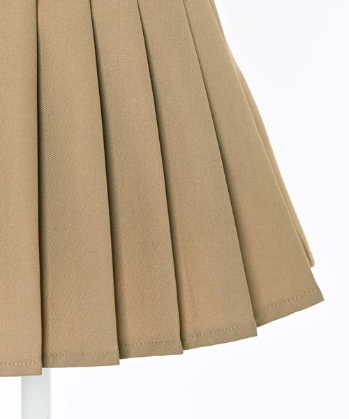 Narcissus（ナルシス）の「ベルトプリーツミニスカート/インナーパンツ付き（スカート・レディース・チャコール/ベージュ・FREE）」の9枚目の写真