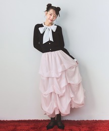 REDYAZEL（レディアゼル）の「タックバルーンボリュームシフォンロングスカート（スカート）」