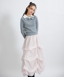 REDYAZEL（レディアゼル）の「タックバルーンボリュームシフォンロングスカート（スカート）」