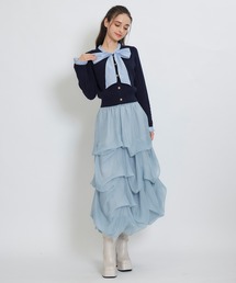 REDYAZEL（レディアゼル）の「タックバルーンボリュームシフォンロングスカート（スカート）」