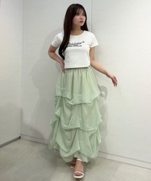REDYAZEL（レディアゼル）の「タックバルーンボリュームシフォンロングスカート（スカート）」
