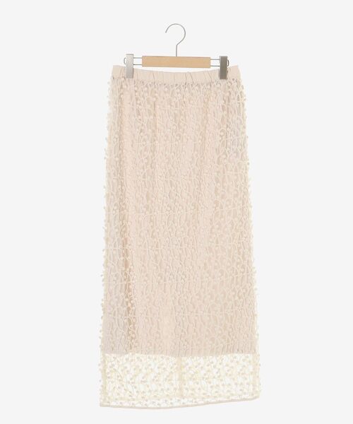 le.coeur blanc（ルクールブラン）の「シアー刺繍ナロースカート（スカート・レディース・アイボリー/ブラック・38）」の13枚目の写真