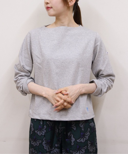 ORCIVAL(オーシバル)の「ORCIVAL/オーシバル ショートレングスボートネックロングスリーブプルオーバー ソリッド SHORT LENGTH BOAT NECK LONG SLEEVE SOLID B511(Tシャツ/カットソー・レディース・ナチュラル/グレー/ブラック/ホワイト・2)」の3枚目の写真