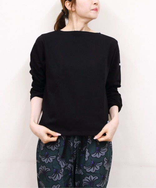ORCIVAL(オーシバル)の「ORCIVAL/オーシバル ショートレングスボートネックロングスリーブプルオーバー ソリッド SHORT LENGTH BOAT NECK LONG SLEEVE SOLID B511(Tシャツ/カットソー・レディース・ナチュラル/グレー/ブラック/ホワイト・2)」の2枚目の写真
