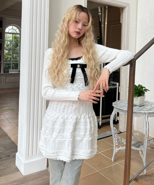 レースクロスキャミソール（キャミソール）｜MORE self LOVE（モア