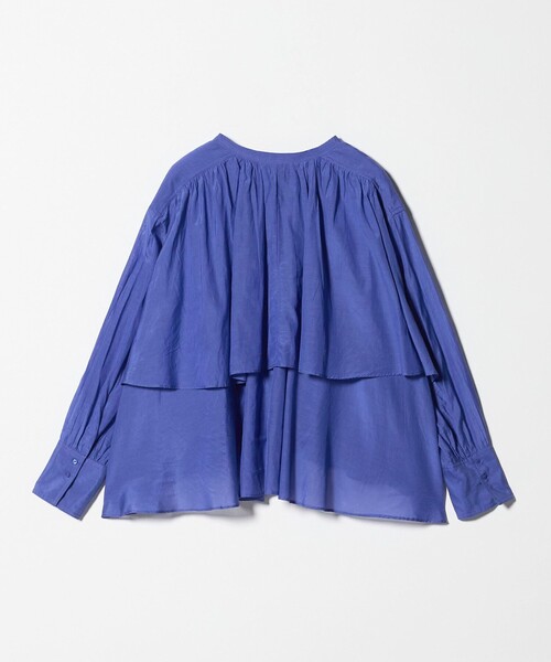 green label relaxing（グリーンレーベルリラクシング）の「［size SHORTあり］ボイル レイヤー ギャザー ブラウス（シャツ/ブラウス・レディース・その他1/ピンク/ホワイト/ブラック/ロイヤルブルー・FREE/SHORT）」の9枚目の写真
