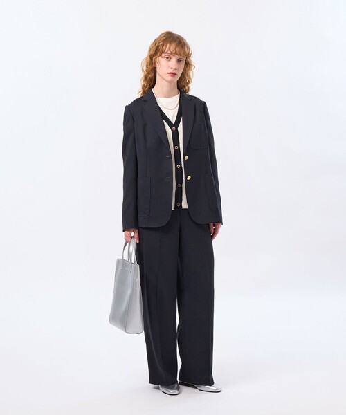 MACKINTOSH PHILOSOPHY（ﾏｯｷﾝﾄｯｼｭ ﾌｨﾛｿﾌｨｰ）の「【LEE4月号/蛯原友里さん着用】【TROTTER（トロッター）シリーズ】【UPTON JACKET(アップトン ジャケット)】アクションツイル（テーラードジャケット・レディース・ベージュ/ダークネイビー・38/36）」の13枚目の写真