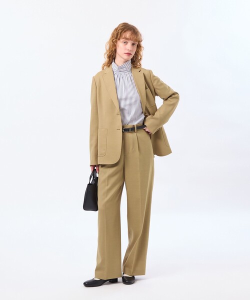 MACKINTOSH PHILOSOPHY（ﾏｯｷﾝﾄｯｼｭ ﾌｨﾛｿﾌｨｰ）の「【LEE4月号/蛯原友里さん着用】【TROTTER（トロッター）シリーズ】【UPTON JACKET(アップトン ジャケット)】アクションツイル（テーラードジャケット・レディース・ベージュ/ダークネイビー・38/36）」の11枚目の写真