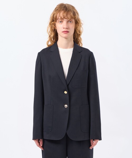 MACKINTOSH PHILOSOPHY（ﾏｯｷﾝﾄｯｼｭ ﾌｨﾛｿﾌｨｰ）の「【LEE4月号/蛯原友里さん着用】【TROTTER（トロッター）シリーズ】【UPTON JACKET(アップトン ジャケット)】アクションツイル（テーラードジャケット・レディース・ベージュ/ダークネイビー・38/36）」の10枚目の写真