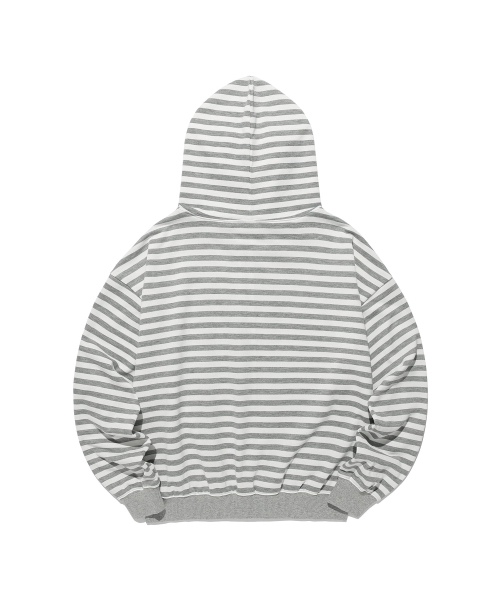 NICE GHOST CLUB(ナイスゴーストクラブ)の「STRIPE RUSH 3STAR HOODIE ZIP UP_GREY(NG2GSUM491A)(パーカー・レディース・グレー・SMALL/MEDIUM)」の3枚目の写真