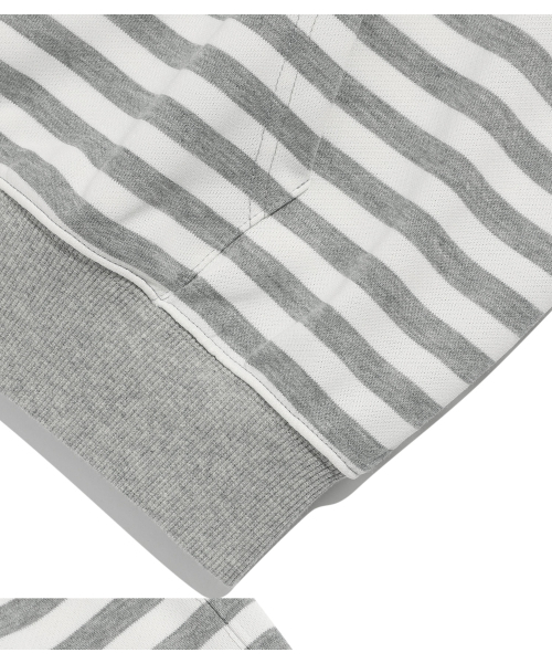 NICE GHOST CLUB(ナイスゴーストクラブ)の「STRIPE RUSH 3STAR HOODIE ZIP UP_GREY(NG2GSUM491A)(パーカー・レディース・グレー・SMALL/MEDIUM)」の6枚目の写真
