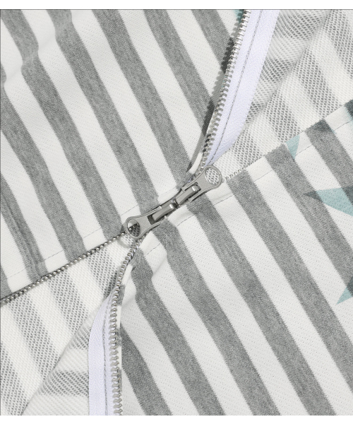 NICE GHOST CLUB(ナイスゴーストクラブ)の「STRIPE RUSH 3STAR HOODIE ZIP UP_GREY(NG2GSUM491A)(パーカー・レディース・グレー・SMALL/MEDIUM)」の8枚目の写真