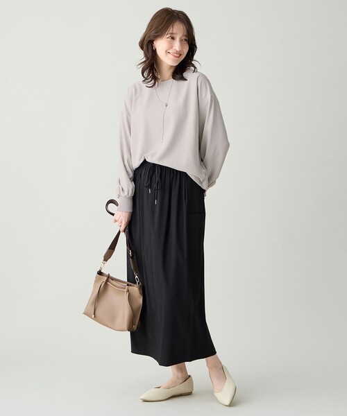 ANY（エニィ）の「涼やかDRYブラウス（シャツ/ブラウス・レディース・黄土色系/ベージュ系/グレー系・X-LARGE）」の7枚目の写真