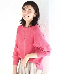 MK MICHEL KLEIN（エムケーミッシェルクラン）の「テープヤーンドルマンニット 洗える（ニット/セーター）」