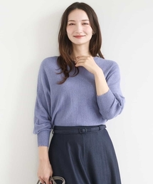 MK MICHEL KLEIN（エムケーミッシェルクラン）の「テープヤーンドルマンニット 洗える（ニット/セーター）」