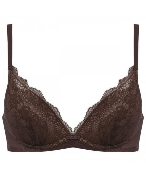 AMOSTYLE BY Triumph（アモスタイルバイトリンプ）の「夢みるブラ ノンワイヤー ブラ＆ショーツセット デイジーシャワー 【A,B,C,Dカップ】AMST1260 HU2+Hikini JX（ブラ&ショーツ・レディース・チョコ/ベビーピンク/プラチナム・C70M/C65M/B75M/B70M/B65M/A75M/A70M/D80L/D75L/D70M/D65M/C80L/C75L）」の4枚目の写真