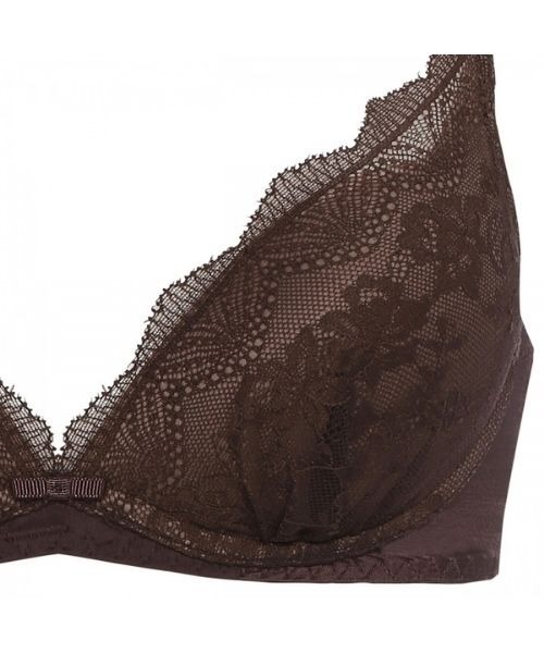 AMOSTYLE BY Triumph（アモスタイルバイトリンプ）の「夢みるブラ ノンワイヤー ブラ＆ショーツセット デイジーシャワー 【A,B,C,Dカップ】AMST1260 HU2+Hikini JX（ブラ&ショーツ・レディース・チョコ/ベビーピンク/プラチナム・C70M/C65M/B75M/B70M/B65M/A75M/A70M/D80L/D75L/D70M/D65M/C80L/C75L）」の5枚目の写真