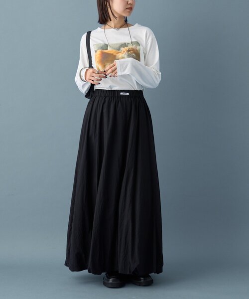 mystic（ミスティック）の「【2サイズ展開 / オールシーズン着られる】バルーンロングスカート（スカート・レディース・オフホワイト/ブラック・1/2）」の17枚目の写真