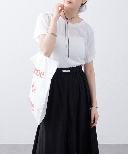 mystic（ミスティック）の「【2サイズ展開 / オールシーズン着られる】バルーンロングスカート（スカート・レディース・オフホワイト/ブラック・1/2）」の21枚目の写真