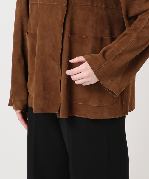 IENA LA BOUCLE GOAT SUEDE ジャケット（ノーカラージャケット）｜IENA