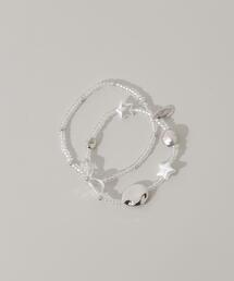 SMELLY | クリアビーズモチーフ2セットブレスレット(ブレスレット)