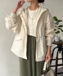 Chez toi | リブラメフードモッズジャケット(ブルゾン)