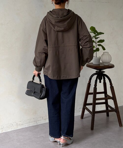 Chez toi（シェトワ）の「リブラメフードモッズジャケット（ブルゾン・レディース・ネイビー/アイボリー/カーキ・FREE）」の10枚目の写真