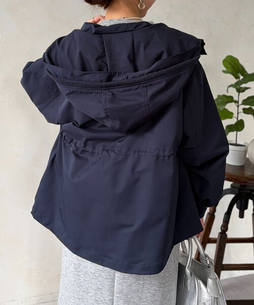 Chez toi（シェトワ）の「リブラメフードモッズジャケット（ブルゾン・レディース・ネイビー/アイボリー/カーキ・FREE）」の13枚目の写真