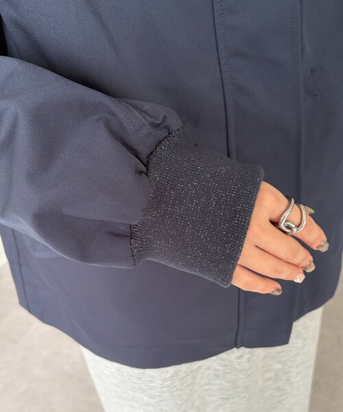 Chez toi（シェトワ）の「リブラメフードモッズジャケット（ブルゾン・レディース・ネイビー/アイボリー/カーキ・FREE）」の22枚目の写真