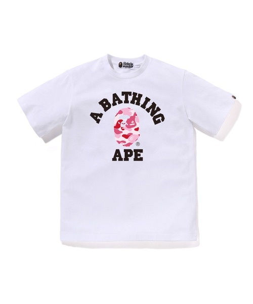 A BATHING APE（アベイシングエイプ）の「ABC CAMO COLLEGE TEE（Tシャツ/カットソー・キッズ・ブラック×グリーン/ホワイト×グリーン/ホワイト×ブルー/ホワイト×ピンク/ブラック×ブルー/ブラック×ピンク・150/160）」の4枚目の写真