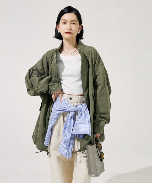 FREAK'S STORE（フリークスストア）の「M-65 ショートモッズコート（モッズコート・レディース・オフホワイト/オリーブ/ブラック・ﾌﾘ-）」の5枚目の写真