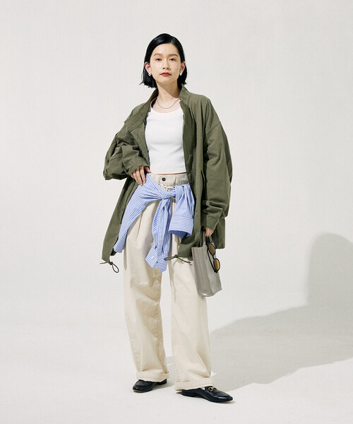 FREAK'S STORE（フリークスストア）の「M-65 ショートモッズコート（モッズコート・レディース・オフホワイト/オリーブ/ブラック・ﾌﾘ-）」の6枚目の写真