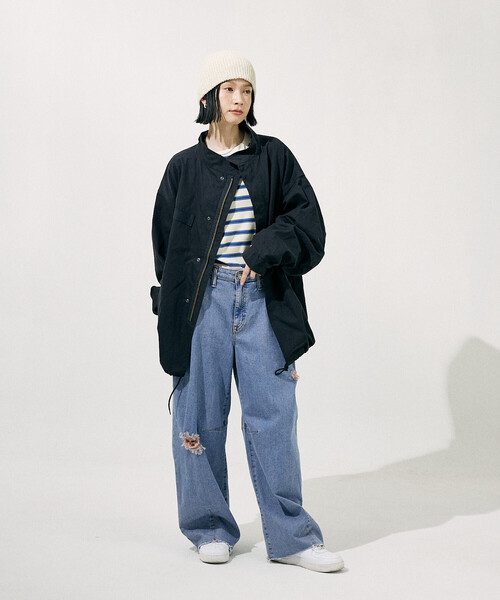 FREAK'S STORE（フリークスストア）の「M-65 ショートモッズコート（モッズコート・レディース・オフホワイト/オリーブ/ブラック・ﾌﾘ-）」の13枚目の写真