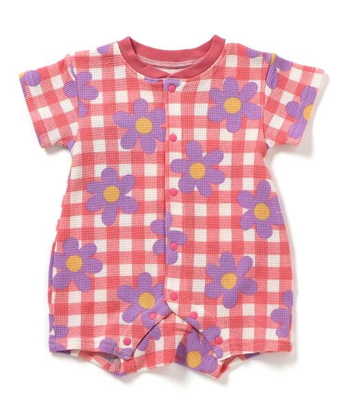 Ampersand（アンパサンド）の「【リンク】げんきロンパス（ロンパース・キッズ・イエロー/ベージュ/ピンク/エメラルド・60/80/70）」の4枚目の写真