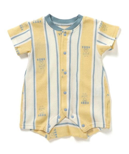 Ampersand（アンパサンド）の「【リンク】げんきロンパス（ロンパース・キッズ・イエロー/ベージュ/ピンク/エメラルド・60/80/70）」の7枚目の写真