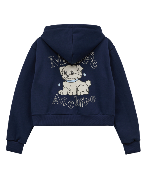 WaiKei（ワイケイ）の「ヴィンテージクラウドアーカイブステッチフードジップアップネイビー（パーカー・レディース・その他・0/1/2）」の2枚目の写真