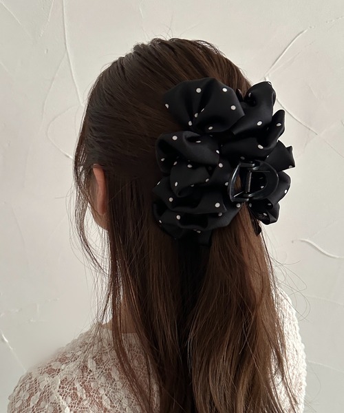 apres jour clair】ドットヘアクリップ（バレッタ/ヘアクリップ