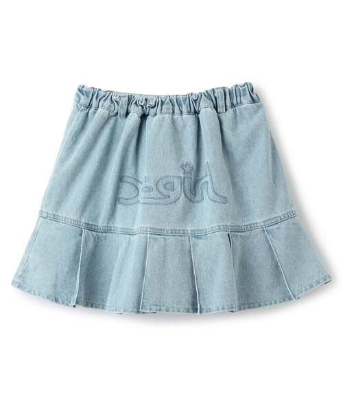 X-girl Stages(エックスガールステージス)の「バックロゴ 切替プリーツスカート(スカート・キッズ・ピンク/ライトブルー・100cm/120cm/110cm/130cm/140cm)」の3枚目の写真