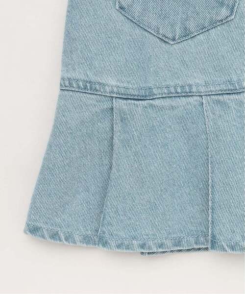 X-girl Stages(エックスガールステージス)の「バックロゴ 切替プリーツスカート(スカート・キッズ・ピンク/ライトブルー・100cm/120cm/110cm/130cm/140cm)」の7枚目の写真