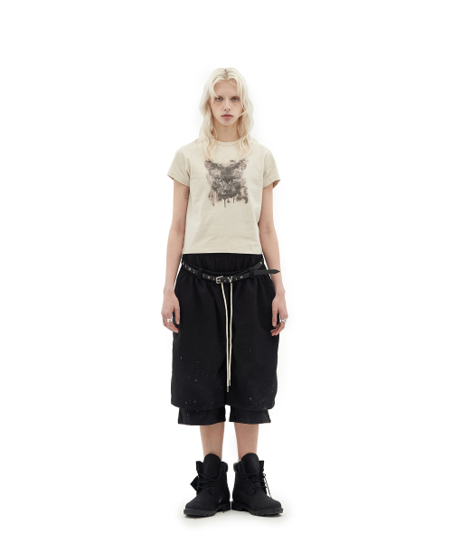 DEFGARMENTS（デフグラメンツ）の「CAT AVA T-SHIRTS [LIGHT BEIGE]（Tシャツ/カットソー・レディース・その他・SMALL/MEDIUM）」の3枚目の写真