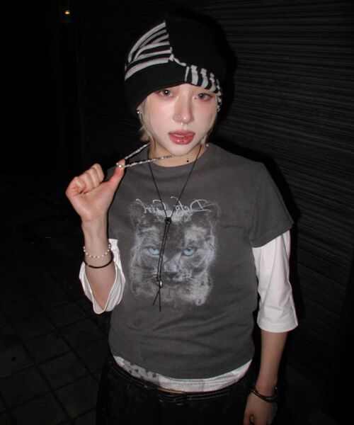 DEFGARMENTS（デフグラメンツ）の「CAT AVA T-SHIRTS [LIGHT BEIGE]（Tシャツ/カットソー・レディース・その他・SMALL/MEDIUM）」の10枚目の写真