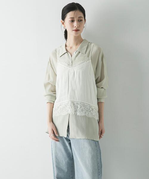 URBAN RESEARCH（アーバンリサーチ）の「レースキャミソール（キャミソール・レディース・オフホワイト/ブラック・FREE）」の6枚目の写真