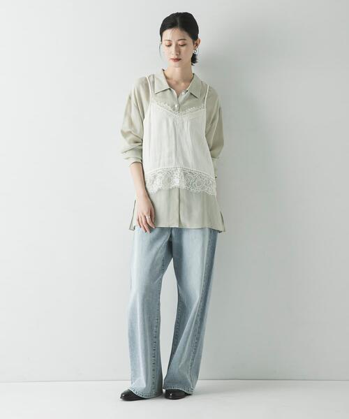 URBAN RESEARCH（アーバンリサーチ）の「レースキャミソール（キャミソール・レディース・オフホワイト/ブラック・FREE）」の7枚目の写真