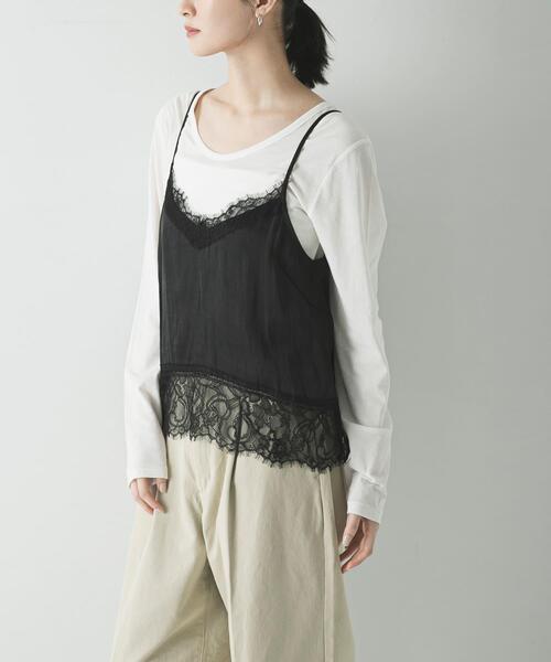 URBAN RESEARCH（アーバンリサーチ）の「レースキャミソール（キャミソール・レディース・オフホワイト/ブラック・FREE）」の15枚目の写真