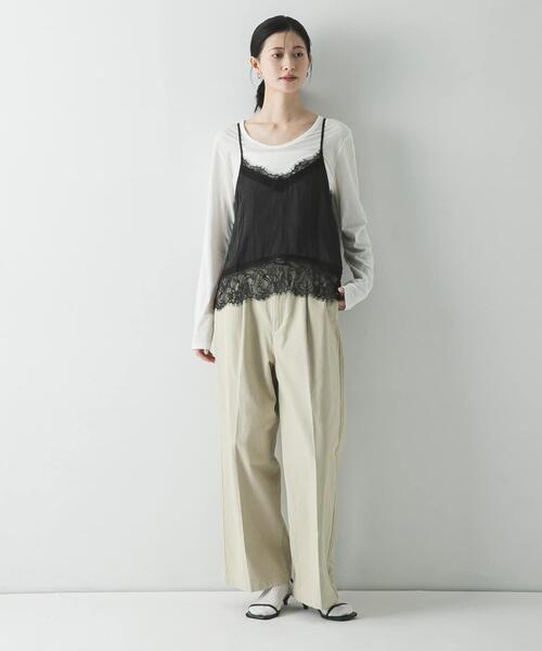 URBAN RESEARCH（アーバンリサーチ）の「レースキャミソール（キャミソール・レディース・オフホワイト/ブラック・FREE）」の18枚目の写真